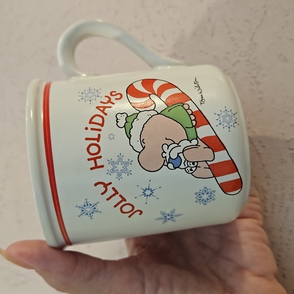 ZIGGY 'Jolly Holiday' by Tom Wilson Holiday Christmas snowflakes mug hot cocoa - Picture 7 of 10